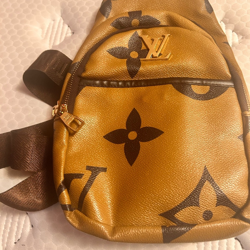 Louis Vuitton Gold and Brown Monogram Backpack